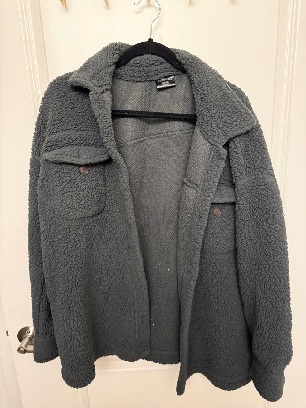 32 Degrees Women's Teddy Jacket in Dark Gray
